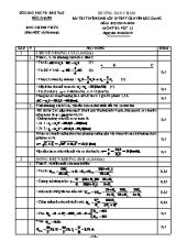 Đáp án đề thi tuyển sinh vào Lớp 10 THPT chuyên Bắc Giang môn Vật lý - Năm học 2019-2020 - Sở giáo dục và đào tạo Bắc Giang